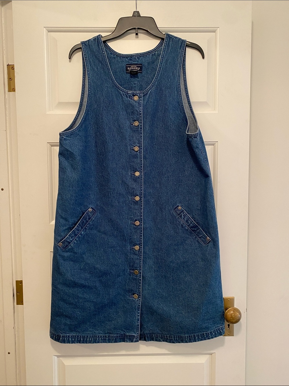 Vintage denim jumper dress